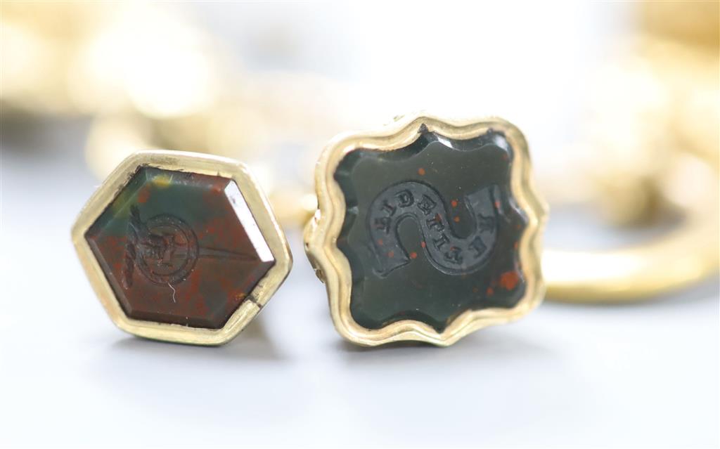 7 assorted fob seals.